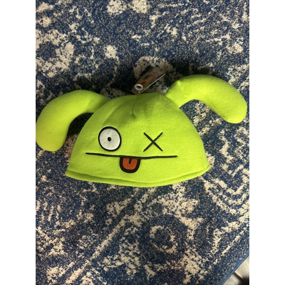 Green Ugly Dolls Ox Hat for Adults - One Size, Plush Green Halloween Costume Hat